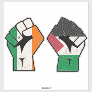 Retro Ireland Palestine Solidarity Fist revolution