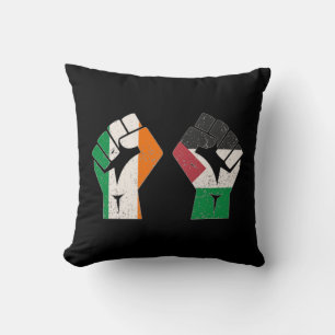 Retro Ireland Palestine Solidarity Fist revolution Cushion