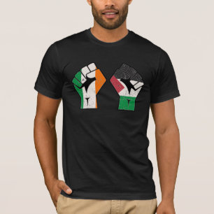 Retro Ireland Palestine Solidarity Fist revolution T-Shirt