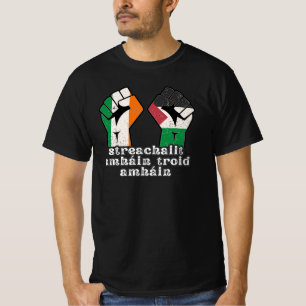 Retro Ireland Palestine Solidarity Fist revolution T-Shirt