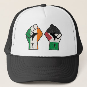 Retro Ireland Palestine Solidarity Fist revolution Trucker Hat