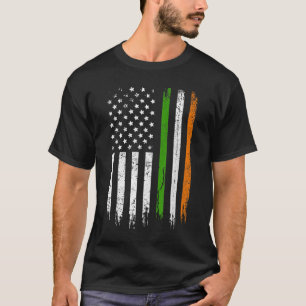Retro Irish American Flag Distressed Flag St. Patr T-Shirt