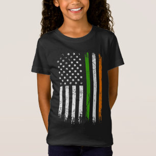 Retro Irish American Flag Distressed Flag St. Patr T-Shirt