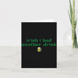Retro irish had another drink funny st patrick's card