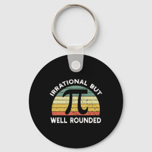 Retro Irrational But Well Rounded Pi Day Celebrati Key Ring