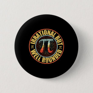 Retro Irrational But Well Rounded Pi Day Vintage M 6 Cm Round Badge