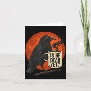 Retro Is He Vintage Government Agencyd Dark Crow Card