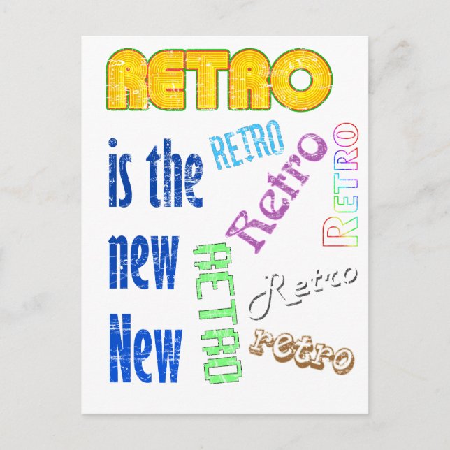 Retro is the new New Postcard (Front)