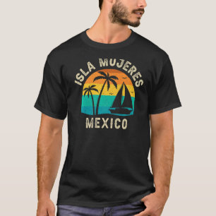 Retro Isla Mujeres Mexico Sunset Matching Family T-Shirt
