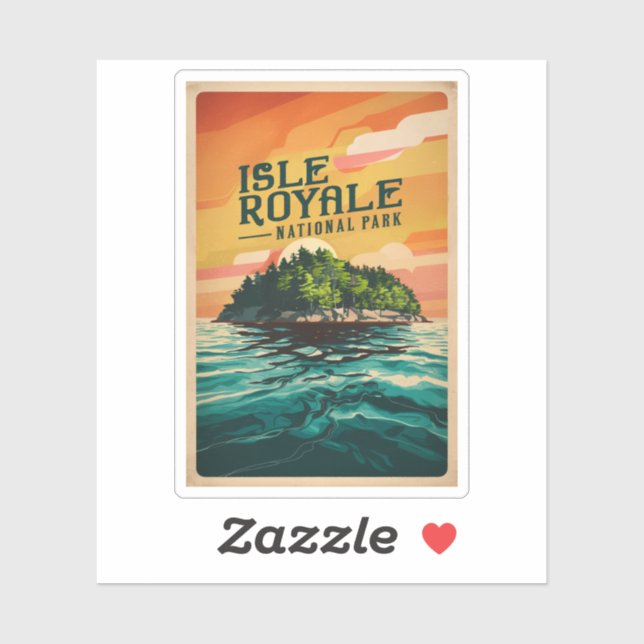 Retro Isle Royale National Park Poster (Sheet)