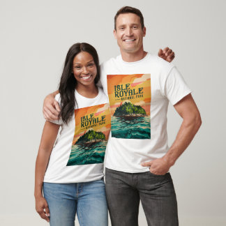 Retro Isle Royale National Park Poster T-Shirt