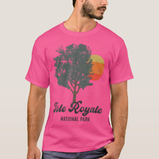 Retro Isle Royale National Park Vintage Hiking Cam T-Shirt