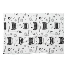 Retro Italia Car Pattern Kitchen Towels