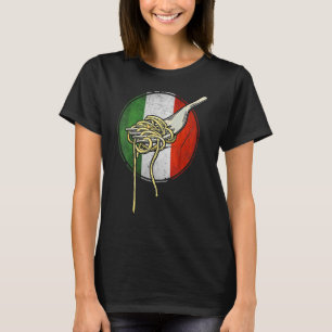 Retro Italian Flag Italy Spaghetti Italia Pasta Me T-Shirt
