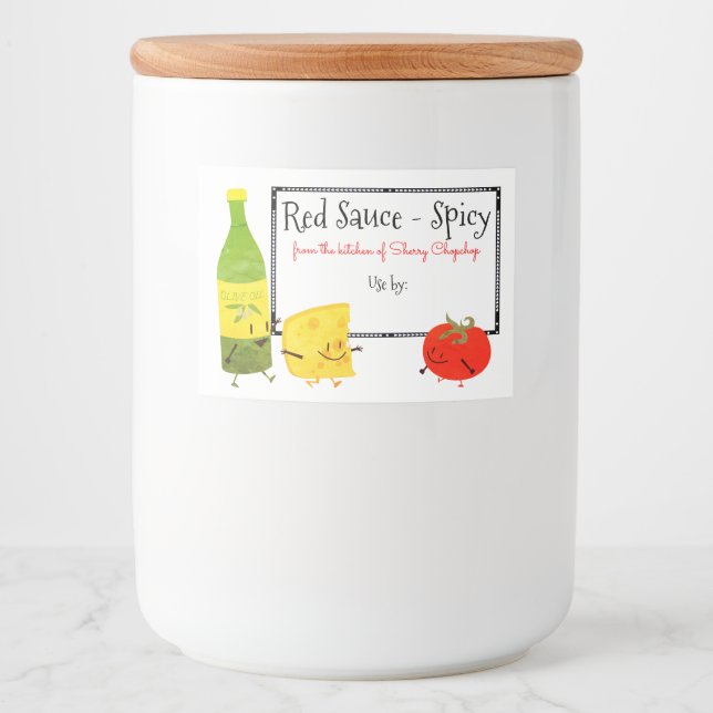 Retro Italian food tomato sauce canning label (Front)