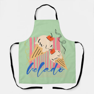 Retro Italian Ice Cream Cones Apron