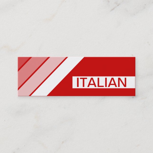 retro ITALIAN Mini Business Card (Front)