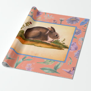 RETRO ITALIAN RABBIT GIFT WRAPPING FOR EASTER WRAPPING PAPER