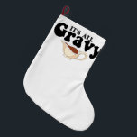 Retro Its All Gravy Baby Vintage Fall Thanksgiving Large Christmas Stocking<br><div class="desc">Retro Its All Gravy Baby Vintage Fall Thanksgiving</div>