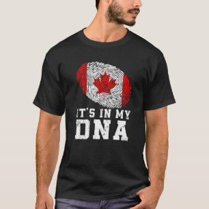 Retro It's In My Dna Canada Flag Patriotic T-Shirt