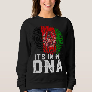 Retro It's In My Dna Fingerprint Afghanistan Flag Sweatshirt