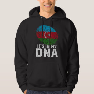 Retro It's In My Dna Fingerprint Azerbaijan Flag Hoodie