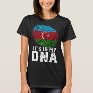 Retro It's In My Dna Fingerprint Azerbaijan Flag T-Shirt