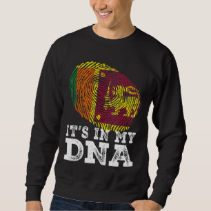 Retro It's In My Dna Sri Lanka Flag Fingerprint Sweatshirt