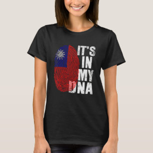 Retro It's In My DNA Taiwan Fingerprint Taiwanese T-Shirt