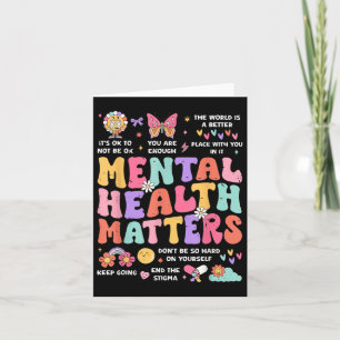 Retro Its Ok To Not Be Ok Mental Health S Awarenes Card