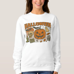 Retro Jack-O’-Lantern Halloween Clothes unisex Sweatshirt