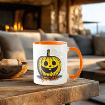 Retro Jack O Lantern Halloween Coffee Mug