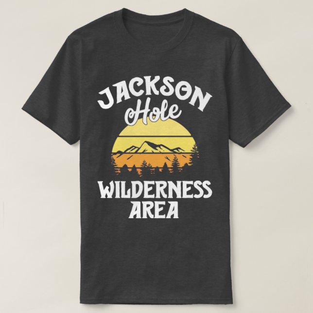 Retro Jackson Hole T Shirt Wyoming Vintage Wildern (Design Front)