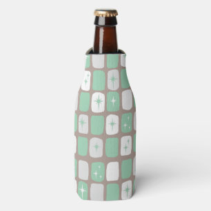 Retro Jade Starbursts Bottle Cooler