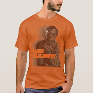 Retro James Baldwin Sepia Fade Tribute T-Shirt