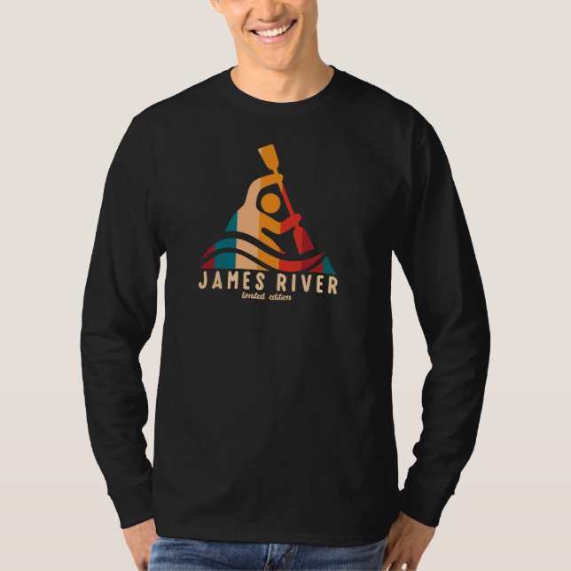 Retro James River Kayaking T-Shirt (Front)