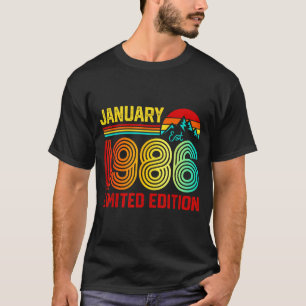 Retro January 1986 Limited Edition 40-year-old 40t T-Shirt