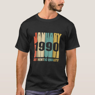 Retro January 1990 Vintage 29Th Birthday Gift T-Shirt