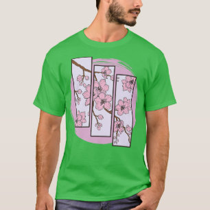 Retro Japan Pastel Cherry Blossom T-Shirt