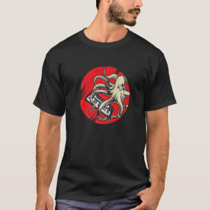 Retro Japan Synthesizer Octopus Analogue Synth Vin T-Shirt