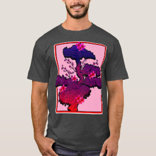 Retro Japanese Aesthetic Sakura Tree Flowers Bloss T-Shirt
