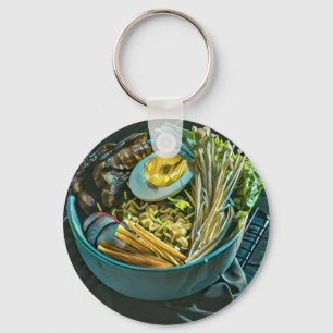 Retro Japanese Art Key Ring