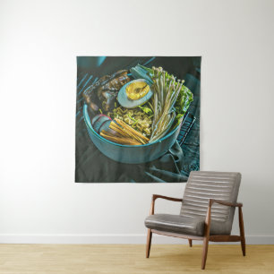 Retro Japanese Art Tapestry