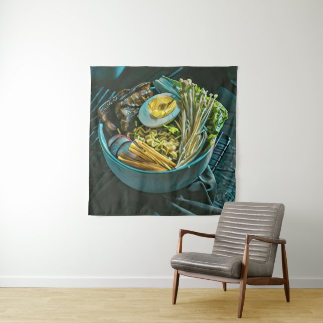 Retro Japanese Art Tapestry (In Situ)