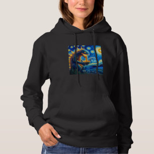 Retro Japanese Kaiju Eating Ramen Starry Night Par Hoodie
