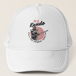 Retro Japanese Kendo - Only the Strong Survive Trucker Hat