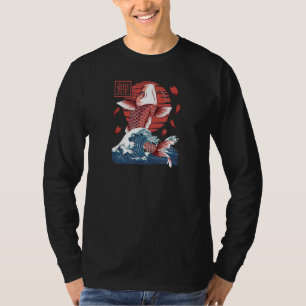 Retro Japanese Koi Fish Great Wave Kanagawa T-Shirt