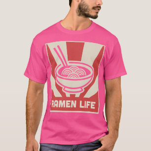 Retro Japanese Style Ramen Life Poster T-Shirt
