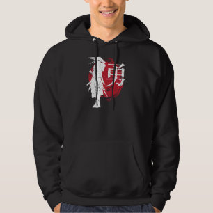 Retro Japanese Warrior Samurai Japan Writing Men Hoodie