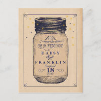 Retro Jar Save the Date - Telegram Style - Navy